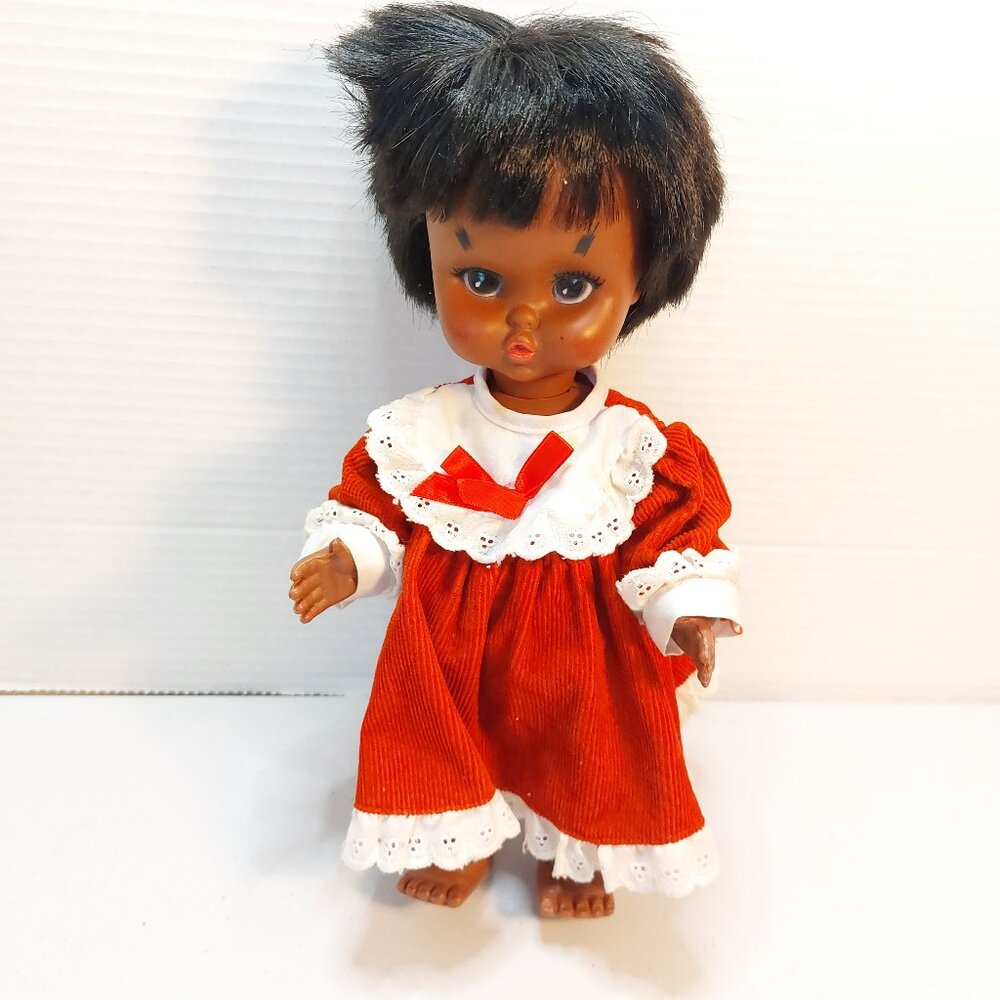 Vtg  African American Doll 12" - Reliable